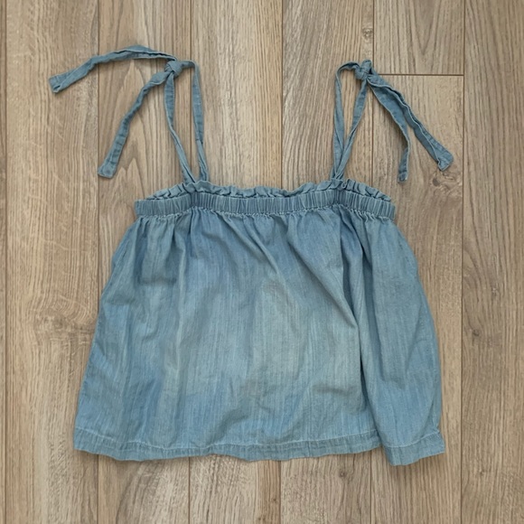 Denim Tie Top - Picture 2 of 4